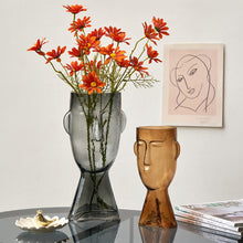 Load image into Gallery viewer, Transparent Face Glass Vase