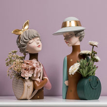 Load image into Gallery viewer, Retro Modern Lady Decorative Vase