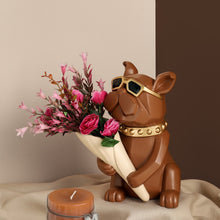 Load image into Gallery viewer, Cool Bulldog Statue Vase