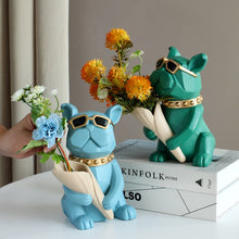 Load image into Gallery viewer, Cool Bulldog Statue Vase