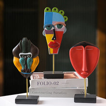 Load image into Gallery viewer, Bohemian Abstract Face Figurines
