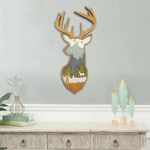 Load image into Gallery viewer, Wooden Deer and Elk Wall Decor