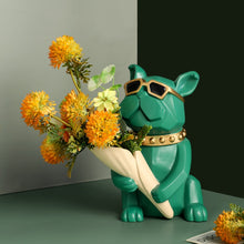 Load image into Gallery viewer, Cool Bulldog Statue Vase