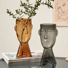 Load image into Gallery viewer, Transparent Face Glass Vase