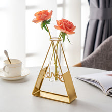 Load image into Gallery viewer, Golden Hydroponic Plant Vase