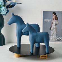 Load image into Gallery viewer, Wooden Dala Horse Sculpture