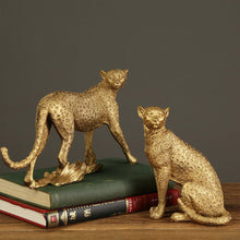 Load image into Gallery viewer, Golden Leopard Figurines