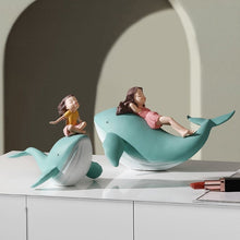Load image into Gallery viewer, Girl on Whale Figurine