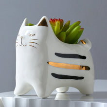 Load image into Gallery viewer, Ceramic Cat Vase Decor
