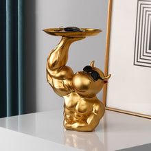Load image into Gallery viewer, Muscular Cow Golden Tray