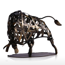 Load image into Gallery viewer, Metal Raging Wildlife Sculpture