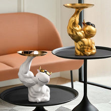 Load image into Gallery viewer, Muscular Cow Golden Tray