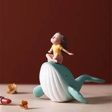 Load image into Gallery viewer, Girl on Whale Figurine