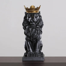 Load image into Gallery viewer, Golden Crowned Lion Sculpture