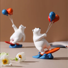 Load image into Gallery viewer, Balloon Polar Bear Surfer
