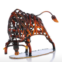 Load image into Gallery viewer, Metal Raging Wildlife Sculpture