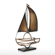 Load image into Gallery viewer, Metal Sailboat Wine Holder