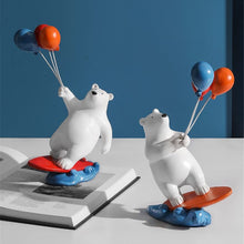 Load image into Gallery viewer, Balloon Polar Bear Surfer