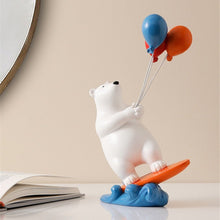 Load image into Gallery viewer, Balloon Polar Bear Surfer