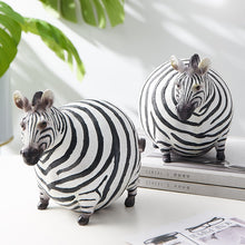 Load image into Gallery viewer, Chubby Zebra Figurine