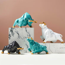 Load image into Gallery viewer, Geometric Bull Figurines