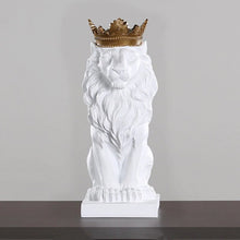 Load image into Gallery viewer, Golden Crowned Lion Sculpture