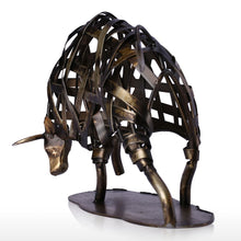 Load image into Gallery viewer, Metal Raging Wildlife Sculpture