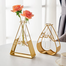 Load image into Gallery viewer, Golden Hydroponic Plant Vase