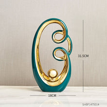 Load image into Gallery viewer, Ceramic Abstract Spiral Decor