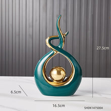 Load image into Gallery viewer, Ceramic Abstract Spiral Decor