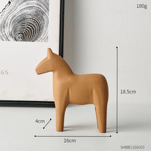 Load image into Gallery viewer, Wooden Dala Horse Sculpture