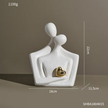 Load image into Gallery viewer, Ceramic Heart Lover Figurine