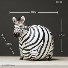 Load image into Gallery viewer, Chubby Zebra Figurine