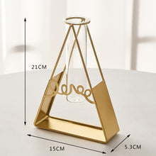 Load image into Gallery viewer, Golden Hydroponic Plant Vase