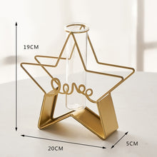 Load image into Gallery viewer, Golden Hydroponic Plant Vase
