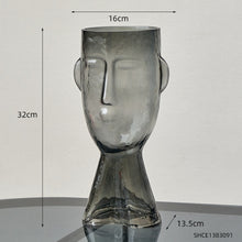 Load image into Gallery viewer, Transparent Face Glass Vase