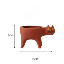 Load image into Gallery viewer, Animated Cat Ceramic Vase