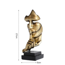 Load image into Gallery viewer, Silence is Golden Mask Sculpture