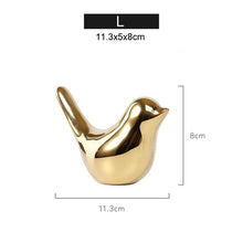 Load image into Gallery viewer, Silver Ceramic Bird Figurines
