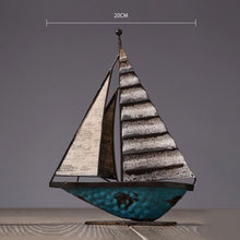 Load image into Gallery viewer, Iron Retro Sailboat
