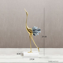 Load image into Gallery viewer, Crystal Crane Sculpture Decor