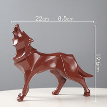 Load image into Gallery viewer, Geometric Wolf Figurines