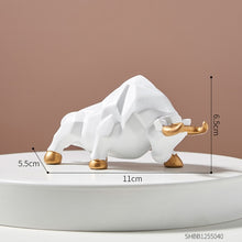 Load image into Gallery viewer, Geometric Bull Figurines