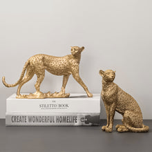 Load image into Gallery viewer, Golden Leopard Figurines
