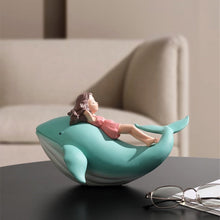 Load image into Gallery viewer, Girl on Whale Figurine
