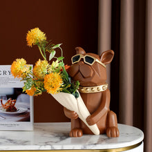 Load image into Gallery viewer, Cool Bulldog Statue Vase
