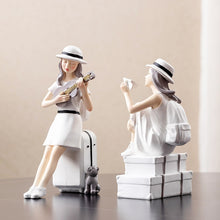 Load image into Gallery viewer, Summer Travel Girls Figurine
