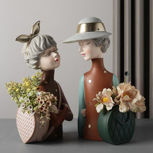 Load image into Gallery viewer, Retro Modern Lady Decorative Vase
