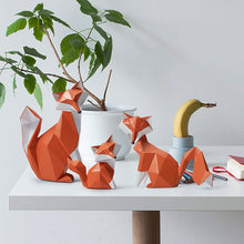 Load image into Gallery viewer, Geometric Orange Fox Figurine
