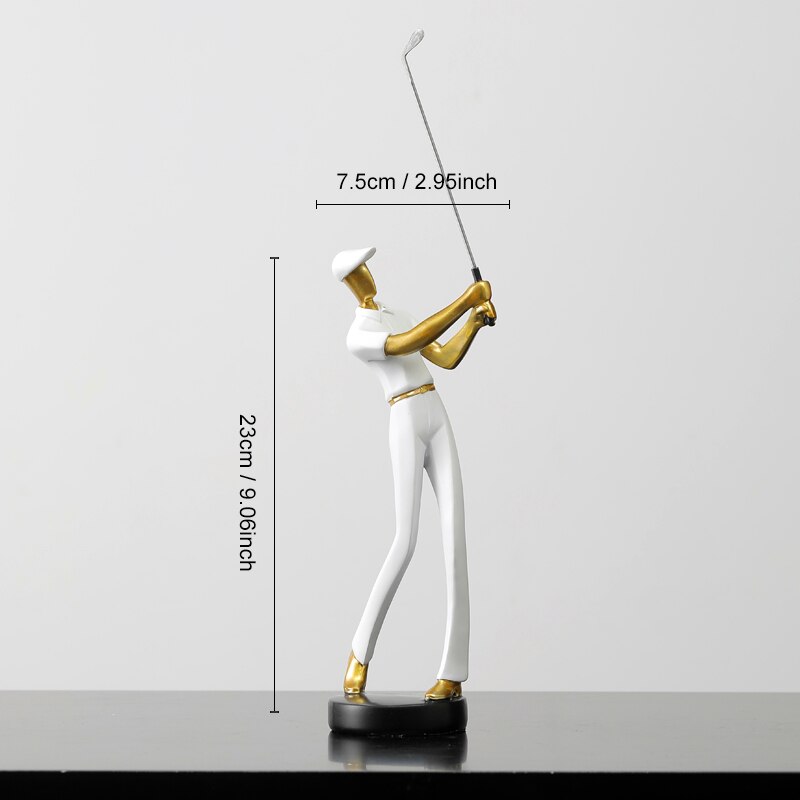 Abstract Golfer figurines